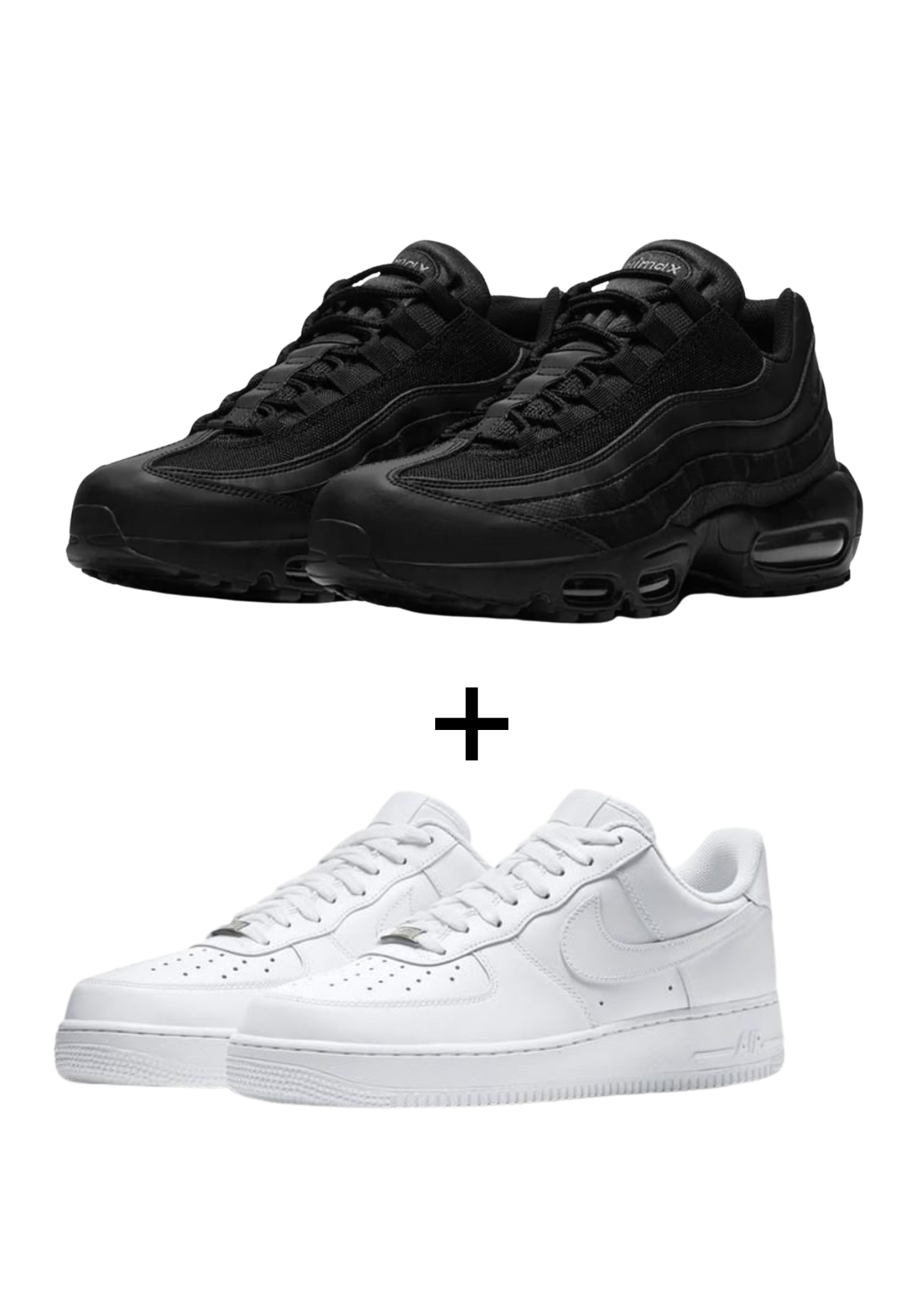 Nike AirMax 95 Essential “ Triple Black” x Airforce 1