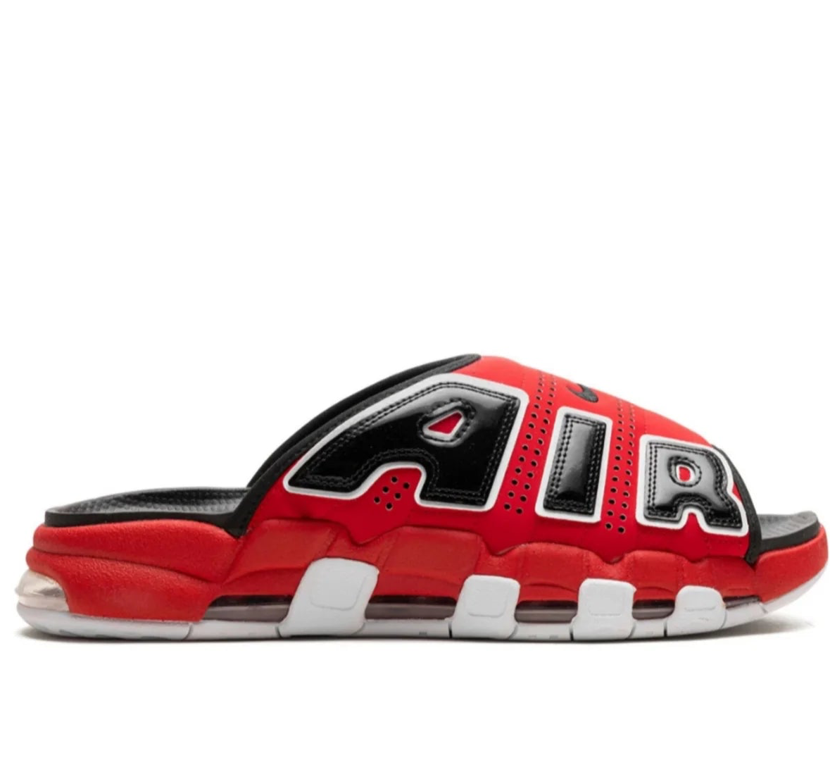 More Uptempo Slide OG 'Red/black' slides