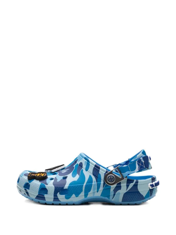 A BATHING APE® x Crocs Classic 'Blue Camo' clogs