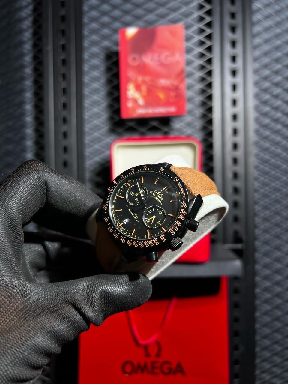 Omega Watch 'Brown leather Straps'