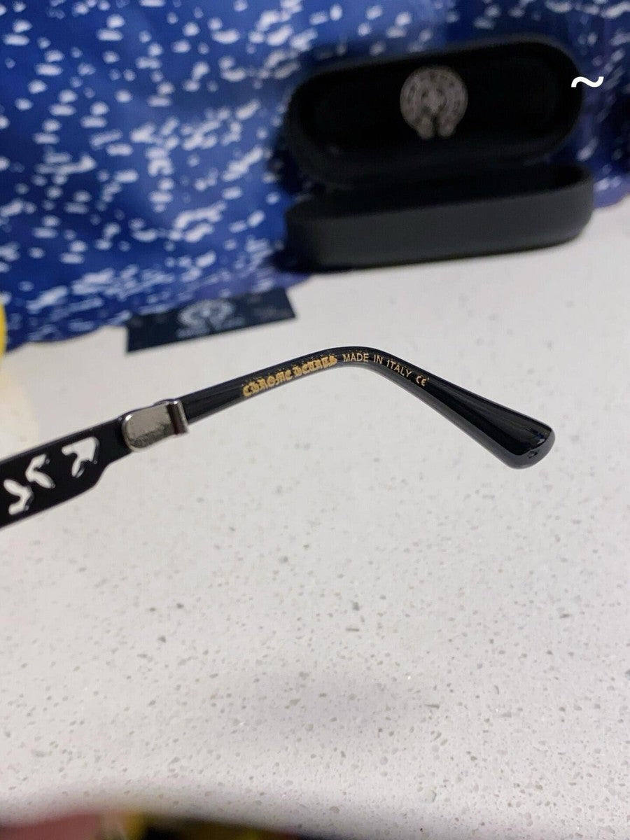 Chrome heart glasses - black  & black badges NOT BOXED