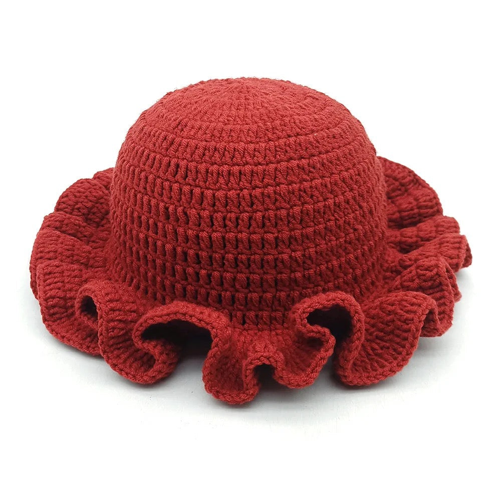 Crocheted bucket hat
