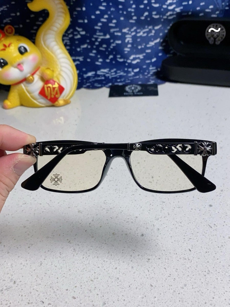 Chrome heart glasses - black  & black badges NOT BOXED