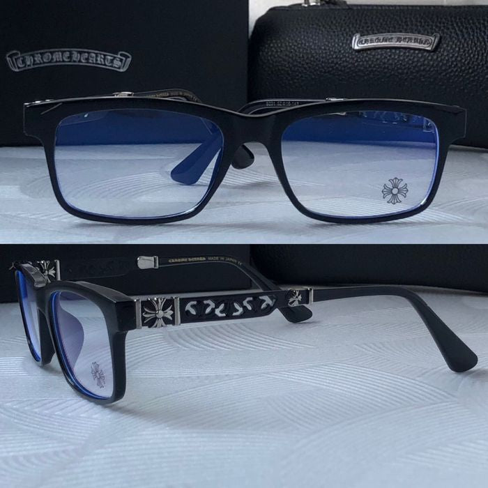 Chrome heart glasses - black  & black badges NOT BOXED