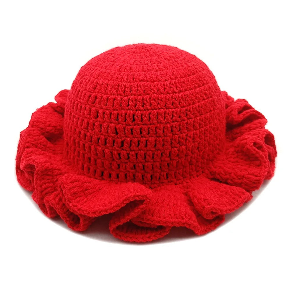 Crocheted bucket hat
