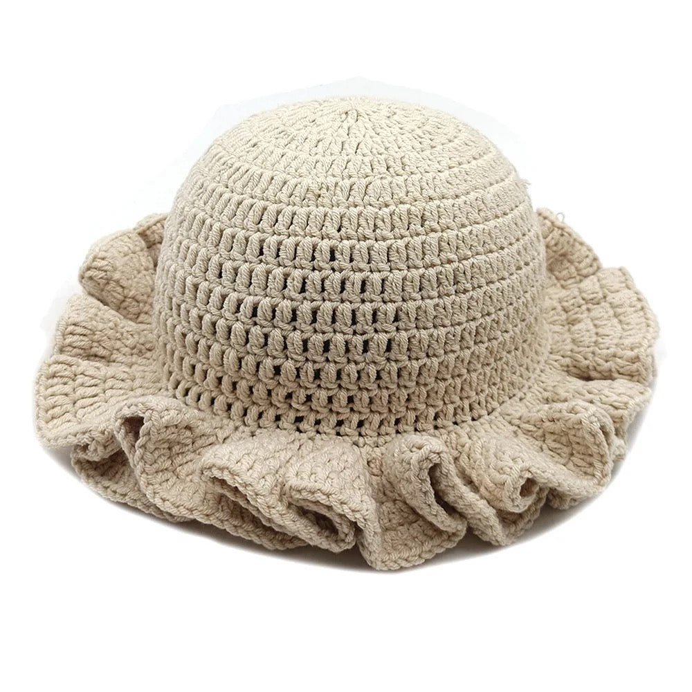 Crocheted bucket hat