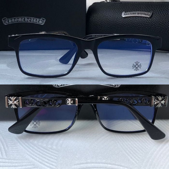 Chrome heart glasses - black  & black badges NOT BOXED