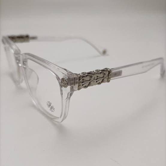 Chrome heart glasses - clear & silver badges NOT BOXED