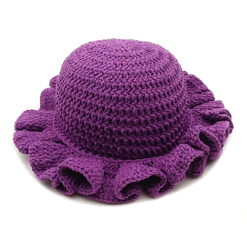 Crocheted bucket hat