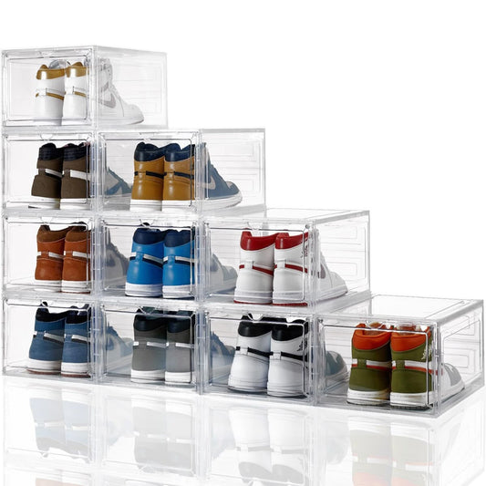 Clear stackable shoe storage box     (6 - unit)