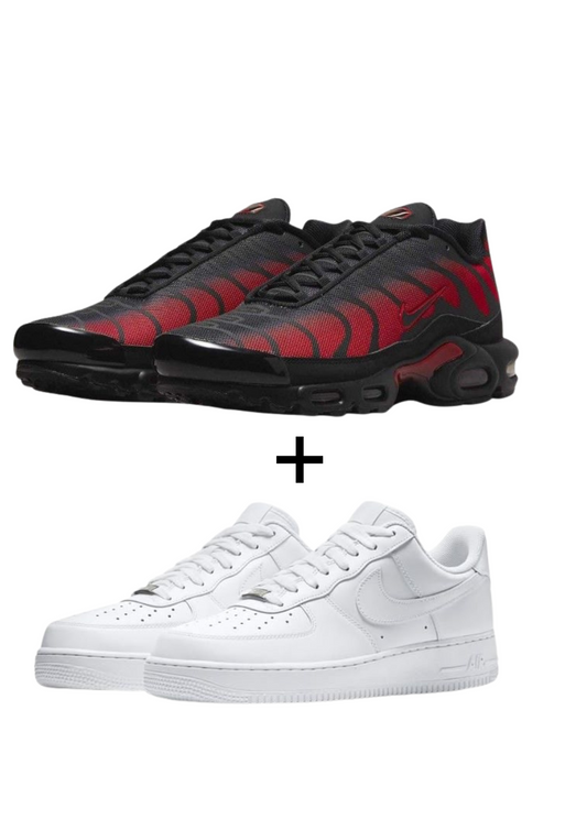 Nike AirMax Plus “Bred reflective” x Airforce 1