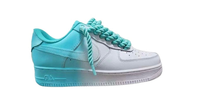 Air force 1 with blue rope laces