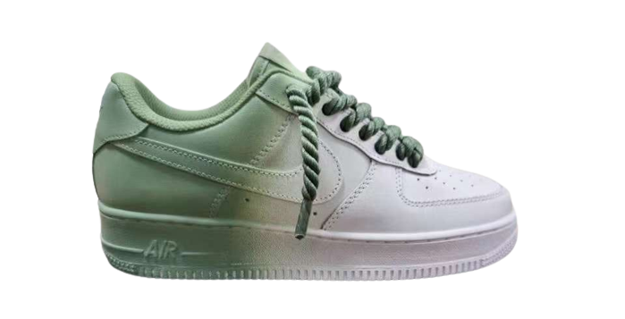 Air force 1 with green rope laces