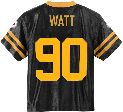 NFL PITTSBURGH STEELERS COLOR RUSH LIMITED JERSEY T.J. WATT BLACK #90