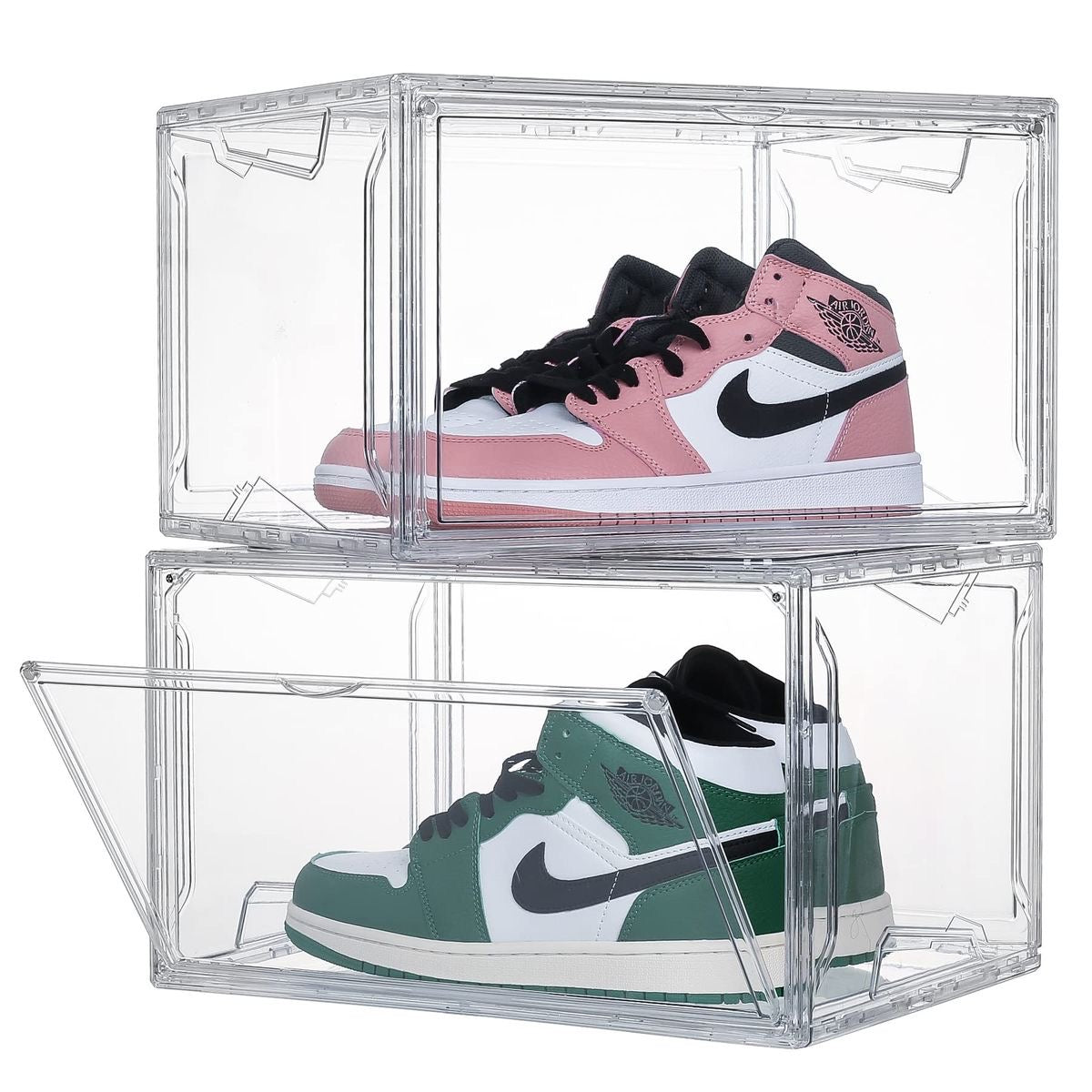 Clear stackable shoe storage box     (1- unit)