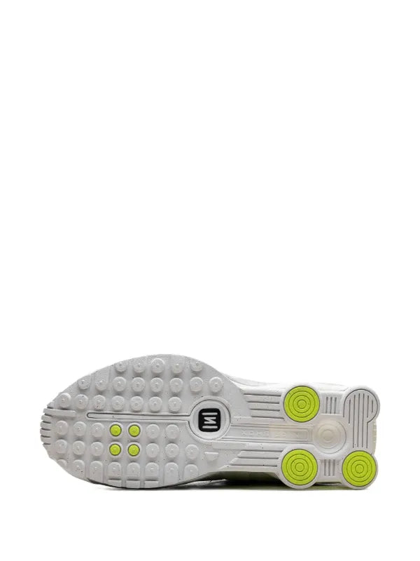 Nike Shox R4 'White/Metallic Silver/Volt”