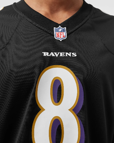 
                      
                        NFL BALTIMORE RAVENS ALTERNATE GAME JERSEY LAMAR JACKSON #8
                      
                    