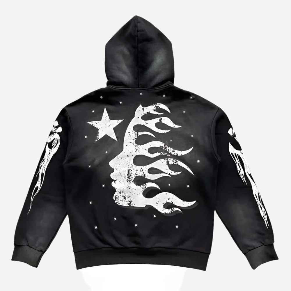 Hellstar Flame Flare Hoodie & Pants Set