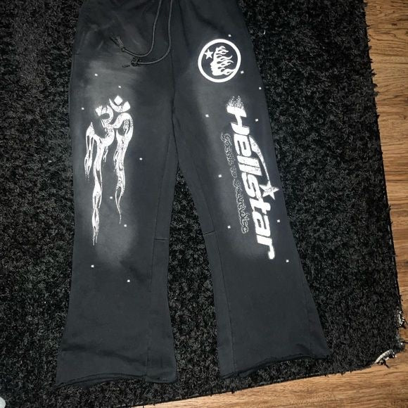 HELLSTAR BLACK RACER FLARE SWEATPANTS