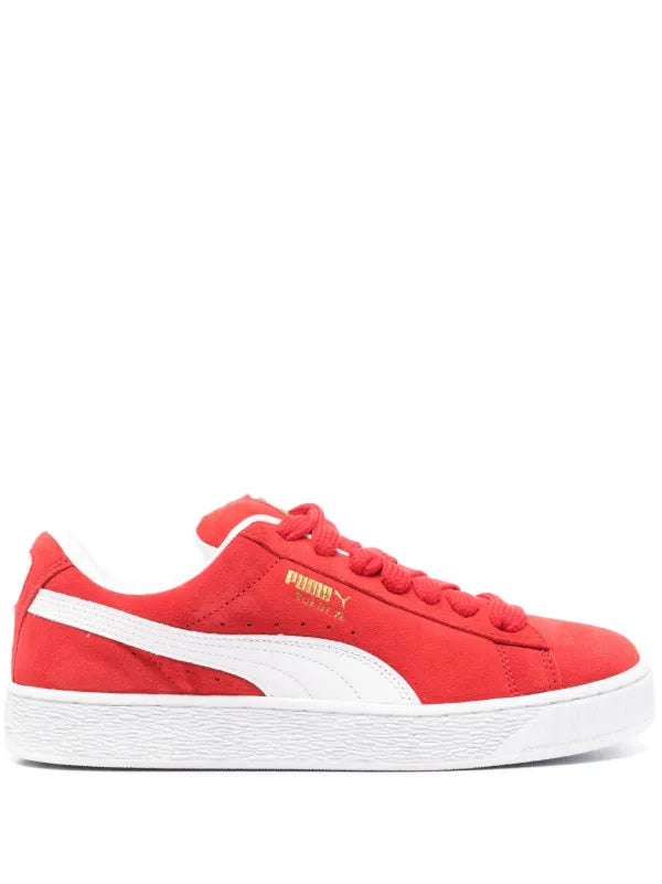 Suede XL logo-print sneakers
