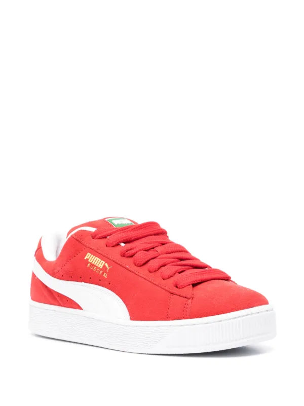 Suede XL logo-print sneakers