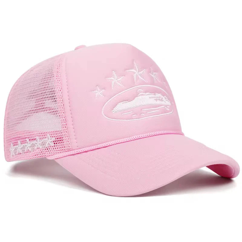 ALCATRAZ TRUCKER HAT WHITE / PINK