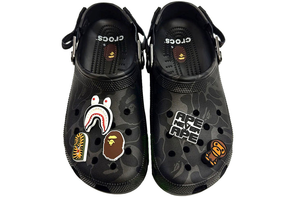 A BATHING APE® x Crocs Classic 'Camp Black' clogs