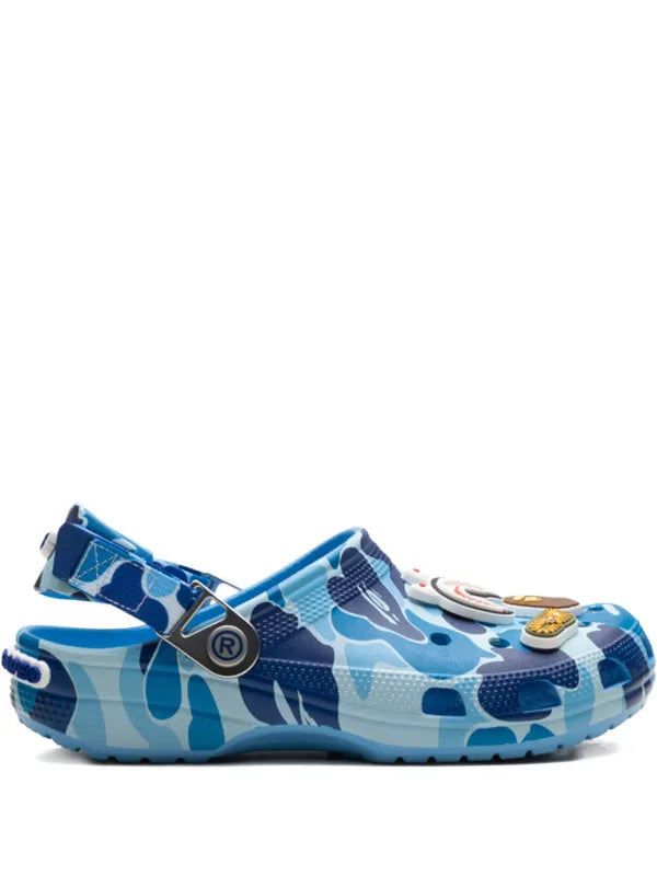 A BATHING APE® x Crocs Classic 'Blue Camo' clogs