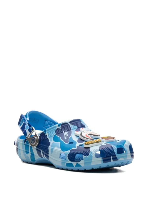 A BATHING APE® x Crocs Classic 'Blue Camo' clogs