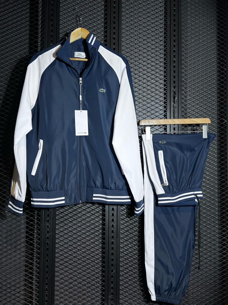 LLacoste Tracksuit 'White and Blue'